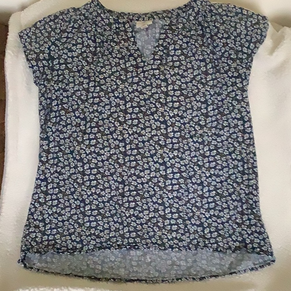 Floral Blue Women's Top